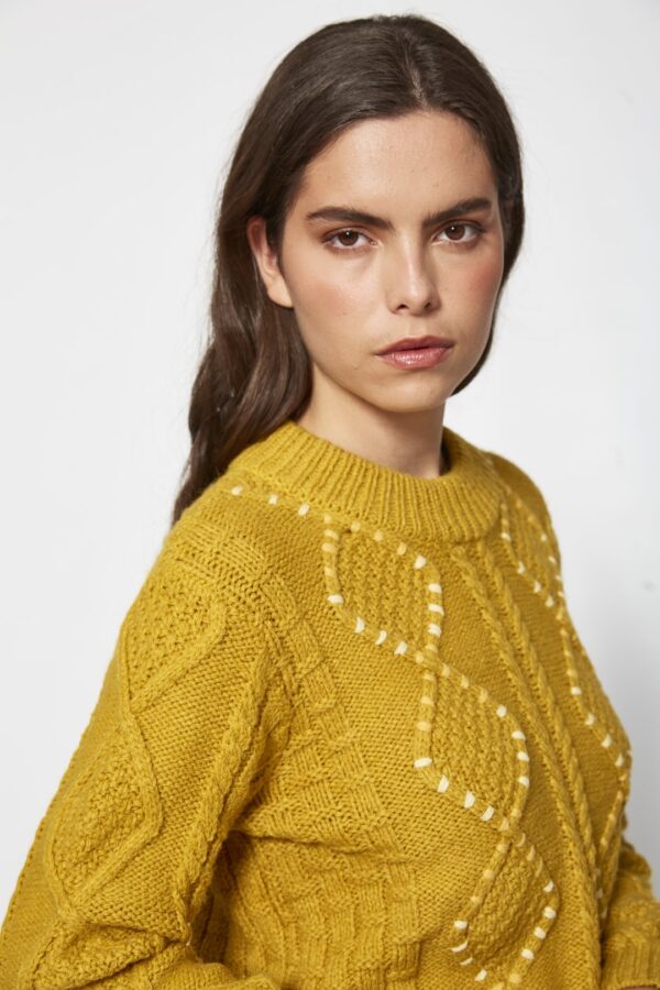 MDM Jersey cuello redondo con trenzado - Imagen 3