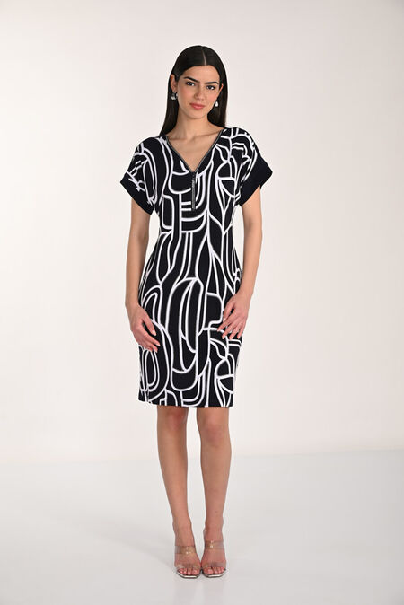 Frank Lyman Vestido Estampado Abstracto