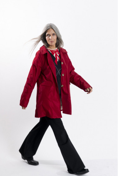 BMB & Co ABRIGO TRENCH ACOLCHADA GRANATE