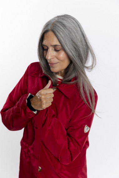 BMB & Co ABRIGO TRENCH ACOLCHADA GRANATE