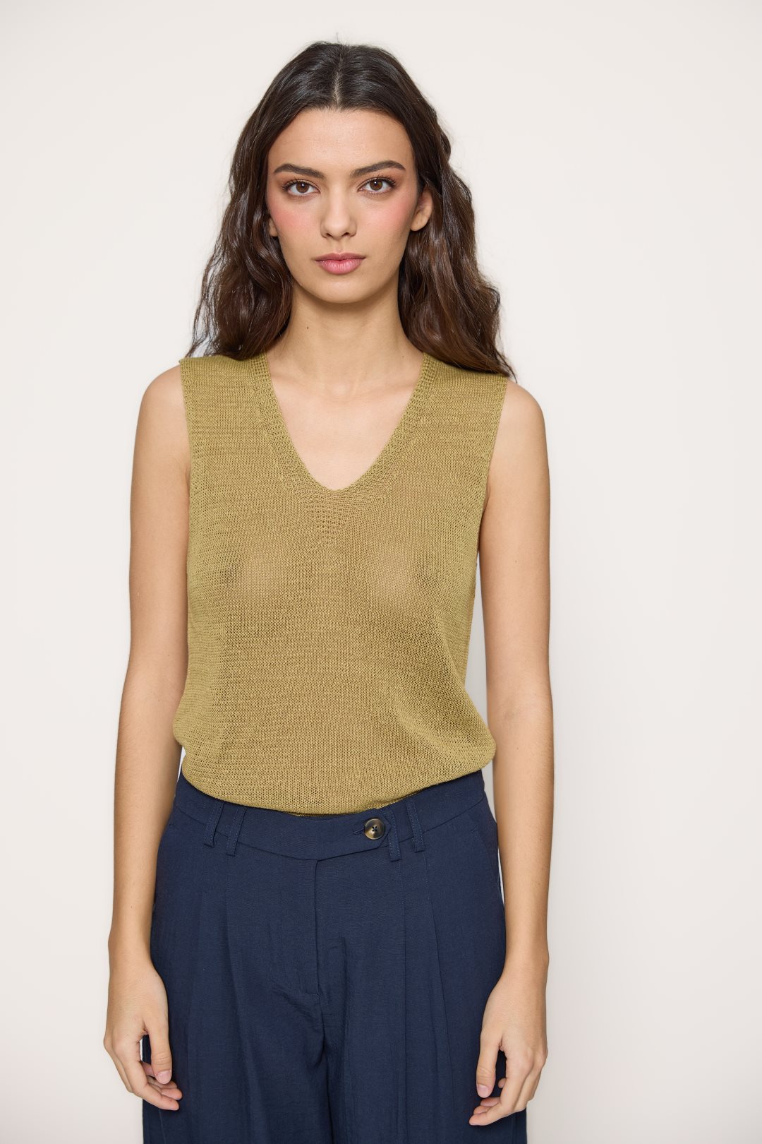 MDM Top de punto con lino