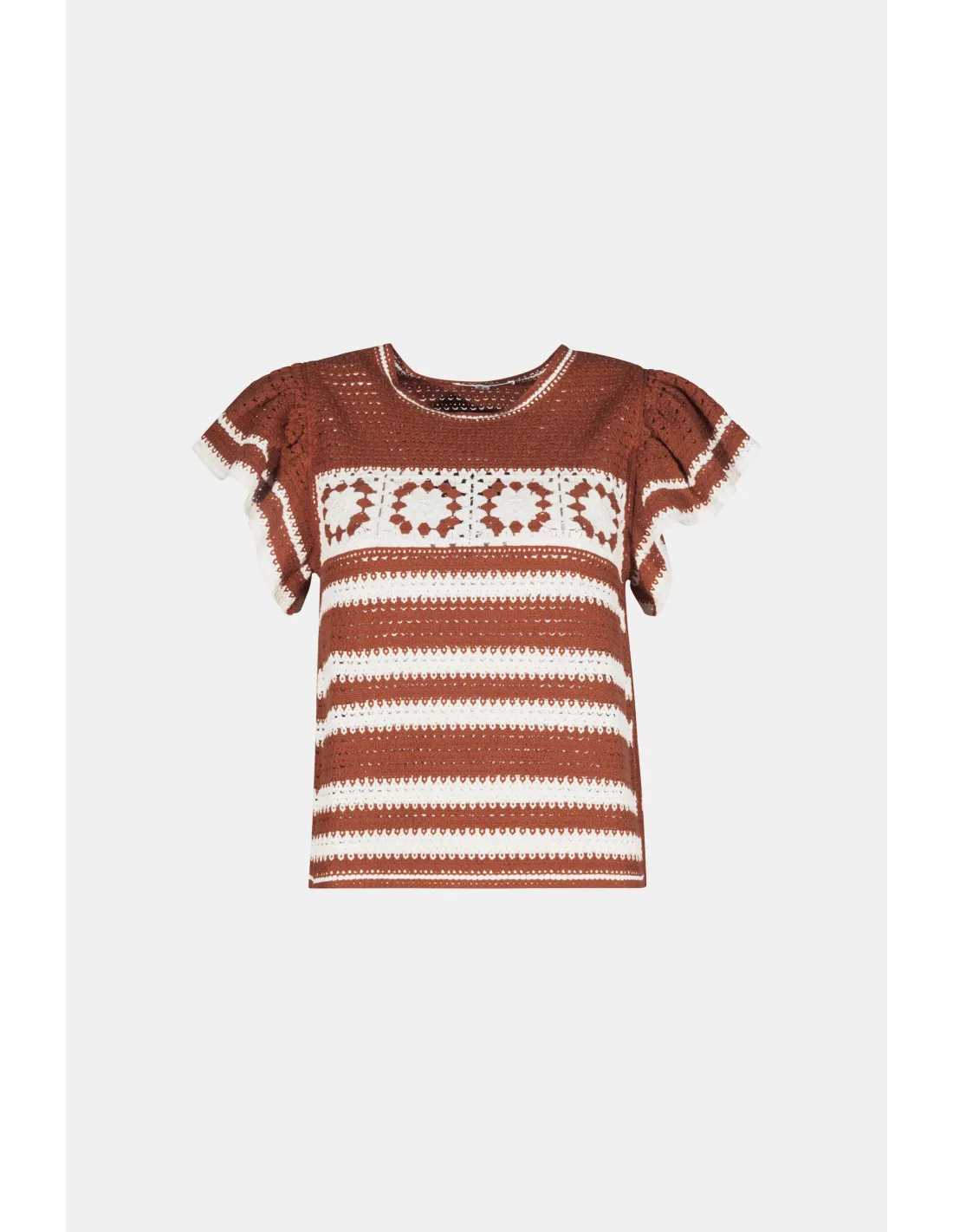 MdM Jersey de punto Raya Crochet