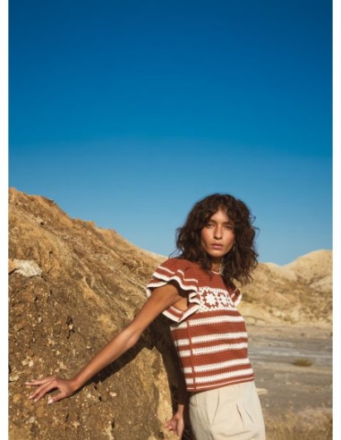 MdM Jersey de punto Raya Crochet